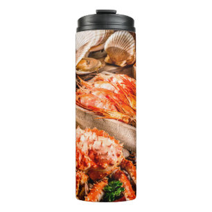 Meeresfrüchte-Küchenplatte als gourmet-Abendessen Thermosbecher