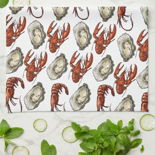 Meeresfrüchte Küchentuch (Gefaltet)
