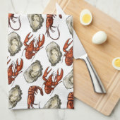 Meeresfrüchte Küchentuch (Viertel Falte)