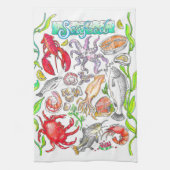 Meeresfrüchte Küchentuch (Vertikal)