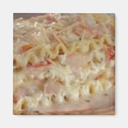 Meeresfrüchte-Lasagne-Magnet Magnet (Vorne)