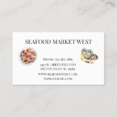 Meeresfrüchte Markt Hummer Krabbe Visitenkarte (Rückseite)