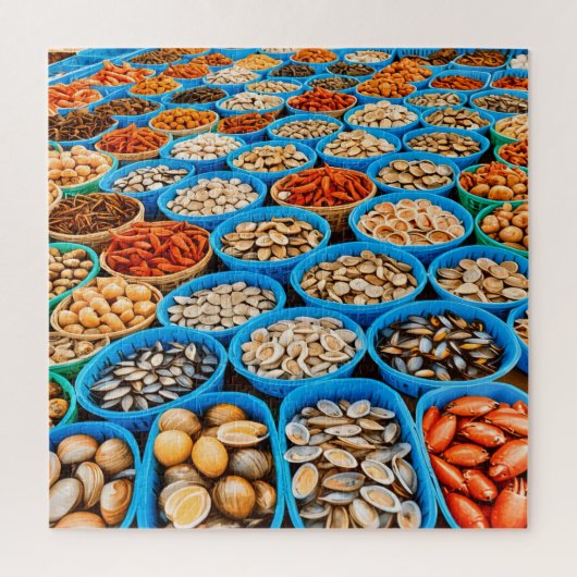 Meeresfrüchte-Markt Puzzle (Vertikal)