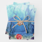 Meeresfrüchte Meeresfrüchte leben Korallen und Fis Geschenkpapier Set (Beispiel)