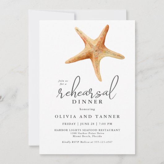 Meeresfrüchte Meeresfrüchte Probe Abendessen Einladung (Vorderseite)