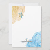 Meeresfrüchte Meeresfrüchte + Sandküste Verlobung Einladung (Rückseite)