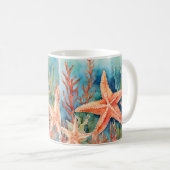 Meeresfrüchte Meereswelt Seashells Kaffeetasse (VorderseiteRechts)