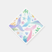 Meeresfrüchte Meerjungfrau Schwanz unter dem Party Serviette (Ecke)