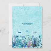 Meeresfrüchte-Meerjungfrau unter der Geburtstagspa Einladung (Rückseite)