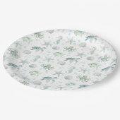 Meeresfrüchte Muscheln Pappteller (Schrägansicht)