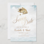 Meeresfrüchte Muscheln Save the Date (Vorderseite)