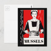 Meeresfrüchte, Mussels, Text bearbeiten Postkarte (Vorne/Hinten)