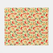 Meeresfrüchte-Muster Fleecedecke (Vorderseite (Horizontal))