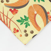 Meeresfrüchte-Muster Fleecedecke (Ecke)