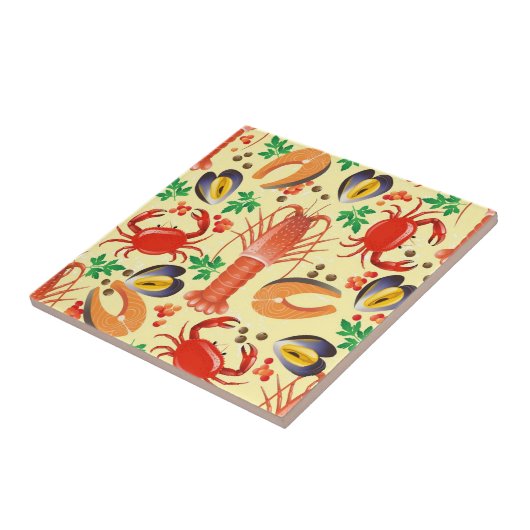 Meeresfrüchte-Muster Fliese (Seite)