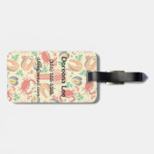 Meeresfrüchte-Muster Gepäckanhänger (Rückseite horizontal)