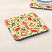 Meeresfrüchte-Muster Getränkeuntersetzer (Linke Seite)