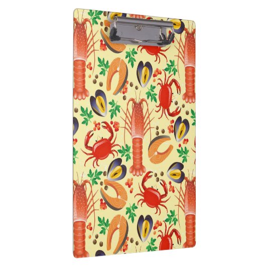 Meeresfrüchte-Muster Klemmbrett (Rechts)
