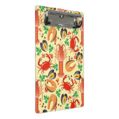 Meeresfrüchte-Muster Mini Klemmbrett (Schrägansicht)