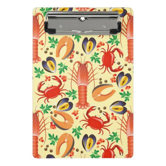Meeresfrüchte-Muster Mini Klemmbrett (Vorderseite)
