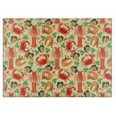 Meeresfrüchte-Muster Schneidebrett (Vorderseite)