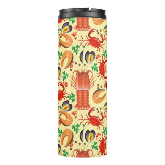 Meeresfrüchte-Muster Thermosbecher (Rückseite)