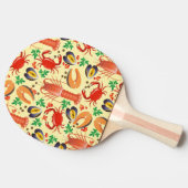 Meeresfrüchte-Muster Tischtennis Schläger (Seitenansicht)