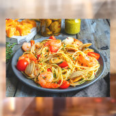 Meeresfrüchte Nudeln Garnelen Muskeln Gewürze 2 It Fensteraufkleber (Blatt 2)