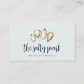 Meeresfrüchte Perle und Austern Visitenkarte (Vorderseite)