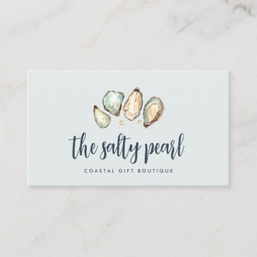 Meeresfrüchte Perle und Austern Visitenkarte (Vorderseite)