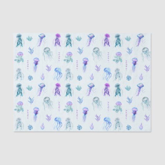 Meeresfrüchte-Quallen und Meeresalgen Seidenpapier (Vorderseite)