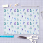 Meeresfrüchte-Quallen und Meeresalgen Seidenpapier (Handwerk)