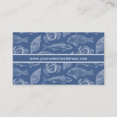 Meeresfrüchte Restaurant oder Coastal Resort Blue Visitenkarte (Rückseite)