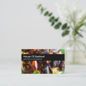 Meeresfrüchte-Restaurant themenorientiert Visitenkarte (Stehend Vorderseite)