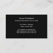 Meeresfrüchte-Restaurant themenorientiert Visitenkarte (Rückseite)