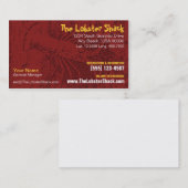 Meeresfrüchte-Restaurantgewerbe-Karte Visitenkarte (Vorne/Hinten)