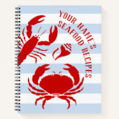 Meeresfrüchte-Rezepte schreiben Ihre eigenen Notizblock (Vorderseite)