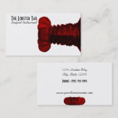 Meeresfrüchte-rote Hummer-Schwanz-Geschäfts-Karte Visitenkarte (Vorne/Hinten)