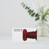 Meeresfrüchte-rote Hummer-Schwanz-Geschäfts-Karte Visitenkarte (Stehend Vorderseite)