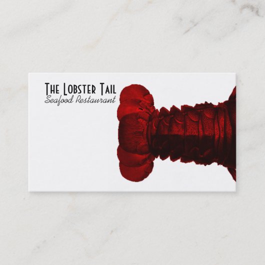 Meeresfrüchte-rote Hummer-Schwanz-Geschäfts-Karte Visitenkarte (Vorderseite)
