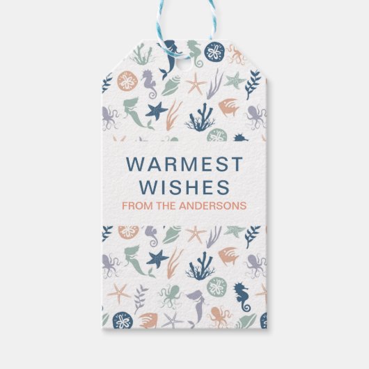 Meeresfrüchte-Seepferd Starfish Geschenkanhänger (Vorderseite)