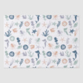 Meeresfrüchte-Seepferd Starfish Seidenpapier (Vorderseite)