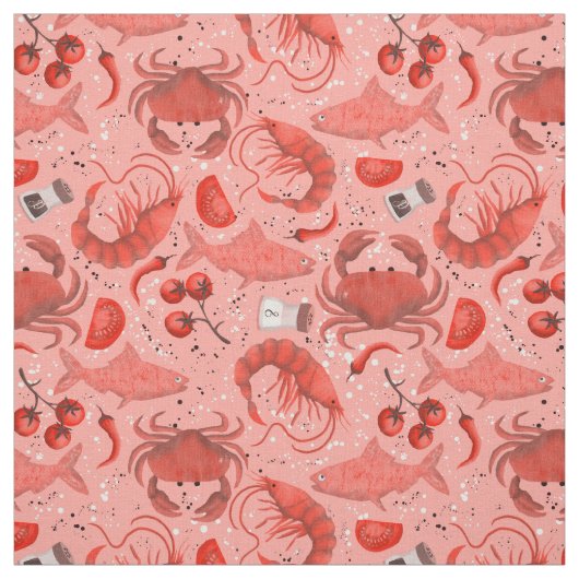 Meeresfrüchte Spektakulär Stoff (Muster)