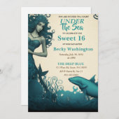 Meeresfrüchte-Süße 16 Aufforderung Einladung (Vorne/Hinten)