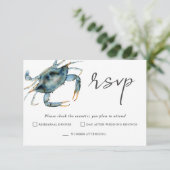 Meeresfrüchte UAWG für zwei Veranstaltungen RSVP Karte (Stehend Vorderseite)