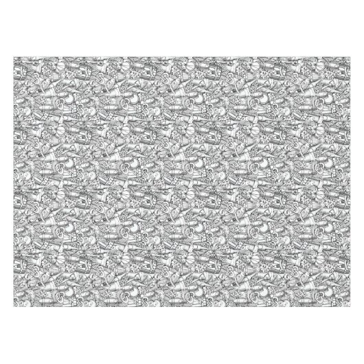 Meeresfrüchte und Biertabletten Tischdecke (Vorderseite (Horizontal))