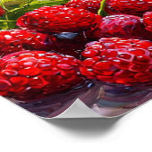 Meeresfrüchte und Himbeeren Poster (Ecke)