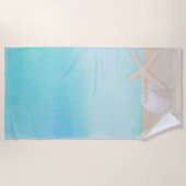 Meeresfrüchte und Sand Dollar Strandtuch (Vorderseite)