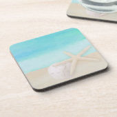 Meeresfrüchte und Sand-Dollar-Untersetzer Getränkeuntersetzer (Linke Seite)