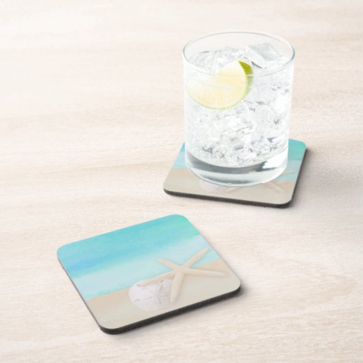 Meeresfrüchte und Sand-Dollar-Untersetzer Getränkeuntersetzer (Rechte Seite)